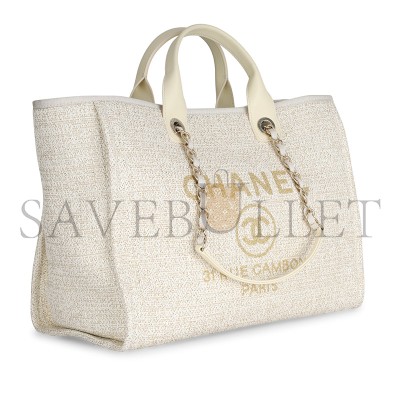 CHANEL DEAUVILLE MEDIUM CANVAS LAMB A67001 (39*30*22cm)